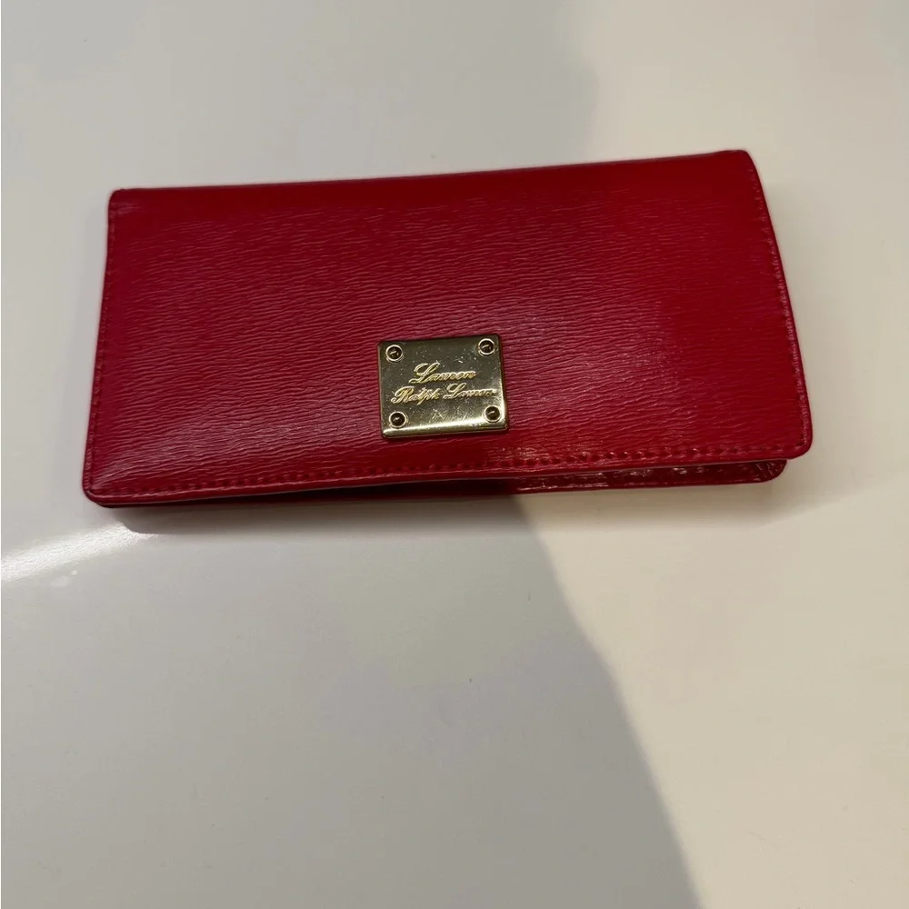 Lauren Ralph Lauren Boxed Crosshatch Leather Slim Snapped-Closure Wallet